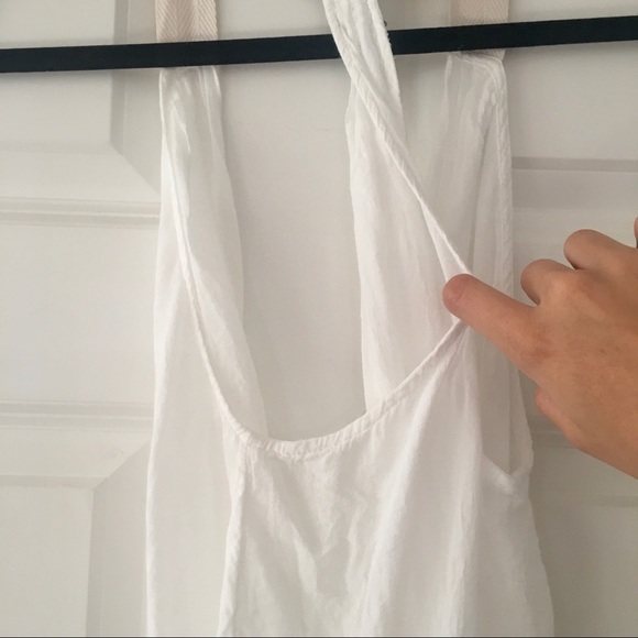 UO Ecote Lumi Twisted Surplice White Tank Top - Picture 10 of 16